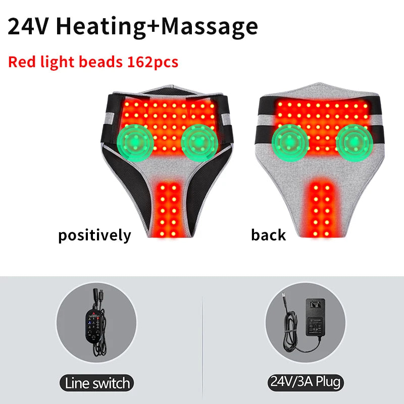 Red Light Heating Menstrual Period Pad for Women Cramps Massager Heat Therapy Wrap for Abdomen Pain and Cramps Relief