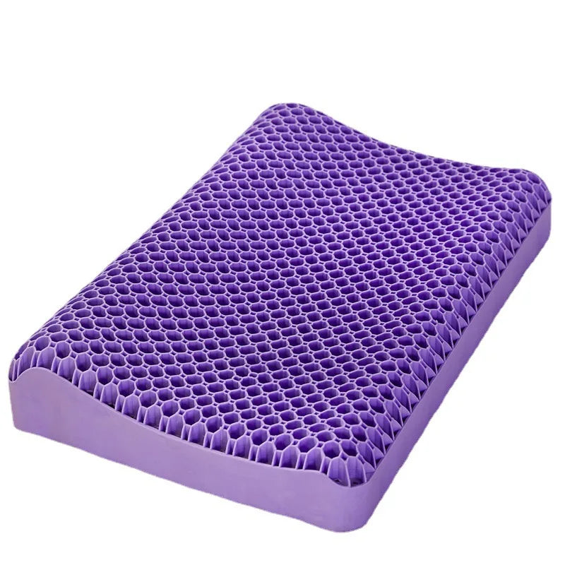Pectin Pillow Breathable Air Layer TPE Pillow Washable with Water, Zero Pressure Cervical Neck Pillow Latex Adult Single