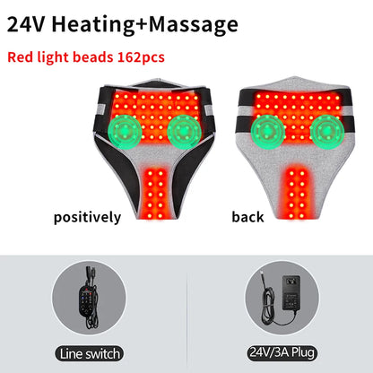 Red Light Heating Menstrual Period Pad for Women Cramps Massager Heat Therapy Wrap for Abdomen Pain and Cramps Relief