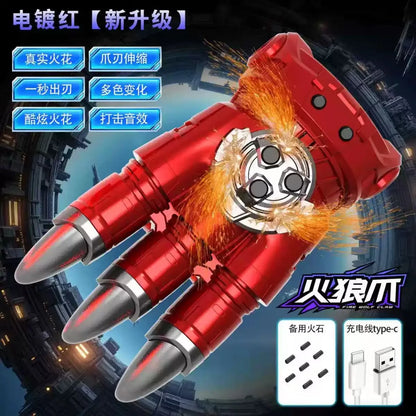WolfStrike™ Light-Up Retractable Claw Sword with Glowing Laser Effects