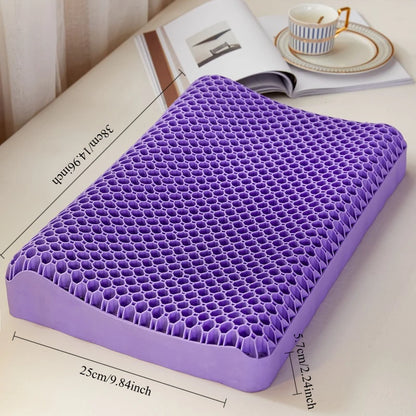 Pectin Pillow Breathable Air Layer TPE Pillow Washable with Water, Zero Pressure Cervical Neck Pillow Latex Adult Single