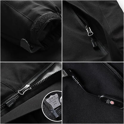 Winter 8 Zone Heated Jackets Electric Heated Clothes Unisex USB Heating Hooded Outdoor Windproof Waterproof Hiking Skiing Cloth