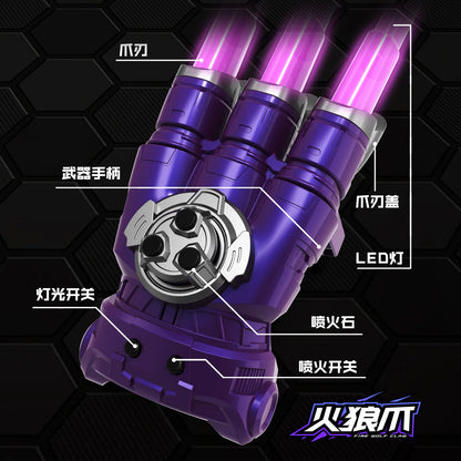 WolfStrike™ Light-Up Retractable Claw Sword with Glowing Laser Effects