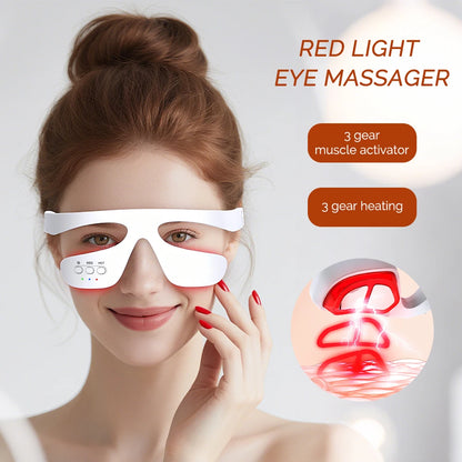 3D Eye Beauty Massager Red Light Eye Fatigue Dark Circles Reduce Fine Lines Relax Massager Eye Care Device