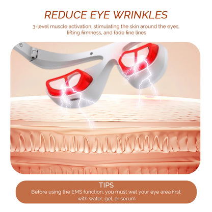 3D Eye Beauty Massager Red Light Eye Fatigue Dark Circles Reduce Fine Lines Relax Massager Eye Care Device