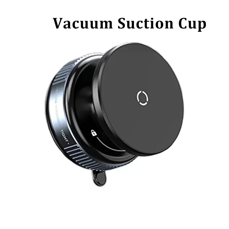 Strong Magnetic Phone Holder Foldable Design 360° Adjustable Vacuum Car Mount for Cell Phone for Iphone Live Streaming