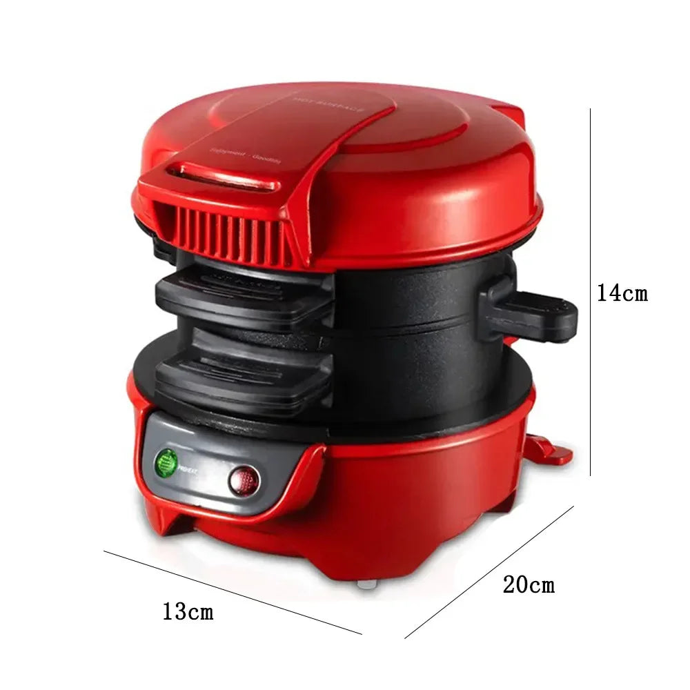 Household Breakfast Machine Hamburg Sandwich Maker with Egg Cooker Ring Machine Bread Sandwich Waffle Machine Burger Press