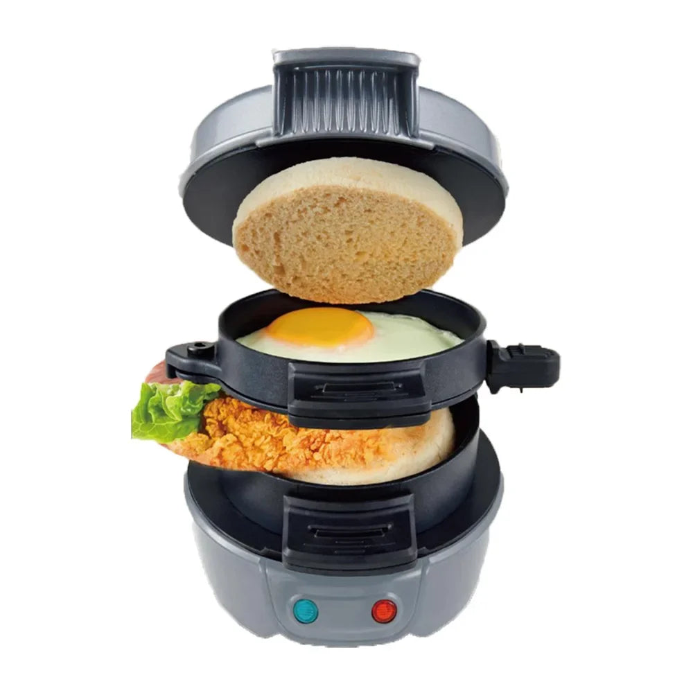 Household Breakfast Machine Hamburg Sandwich Maker with Egg Cooker Ring Machine Bread Sandwich Waffle Machine Burger Press
