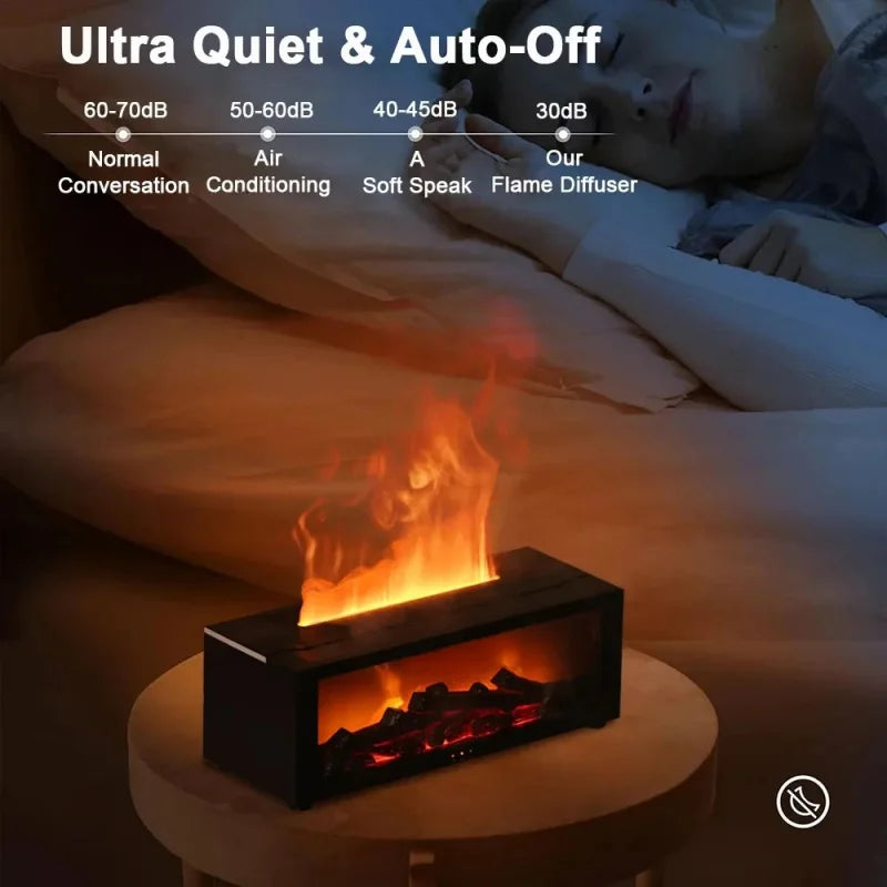 Air Humidifier Essential Oils Humidifiers Home Aroma Humidifier Flame Automatic Fragrance Diffuser with LED Light Remote Control
