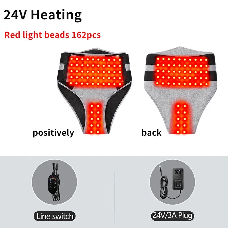 Red Light Heating Menstrual Period Pad for Women Cramps Massager Heat Therapy Wrap for Abdomen Pain and Cramps Relief